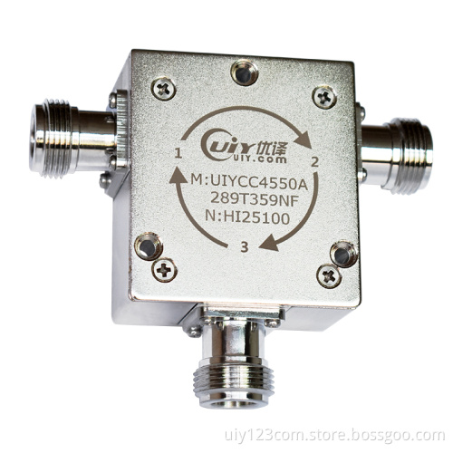Power 300W 289~359MHz VHF Band Circulators RF Coaxial Circulators High Isolation 20dB